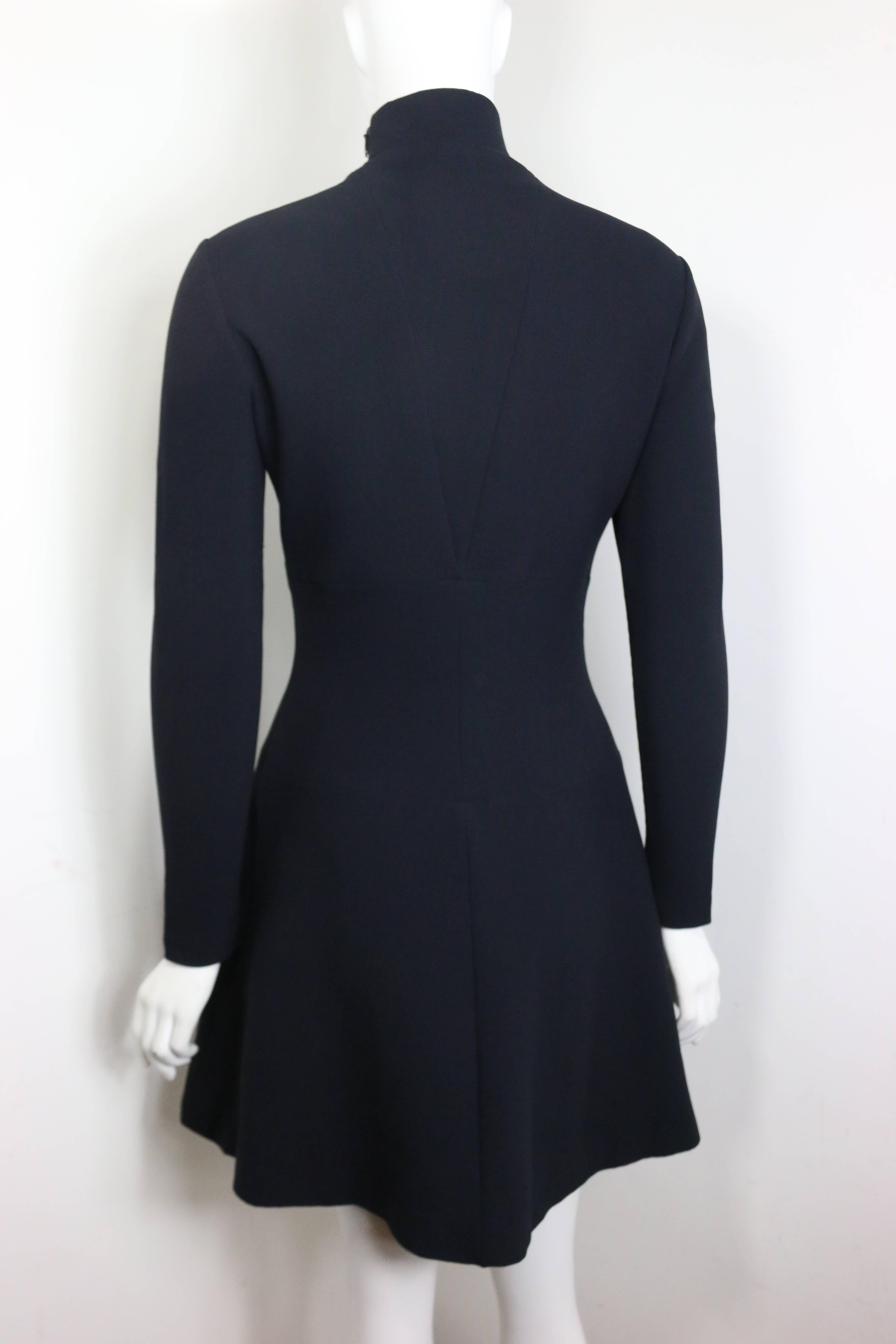 Vintage 1995 Chanel Nero Vestito a collo alto e maniche lunghe In condizioni ottime a Sheung Wan, HK