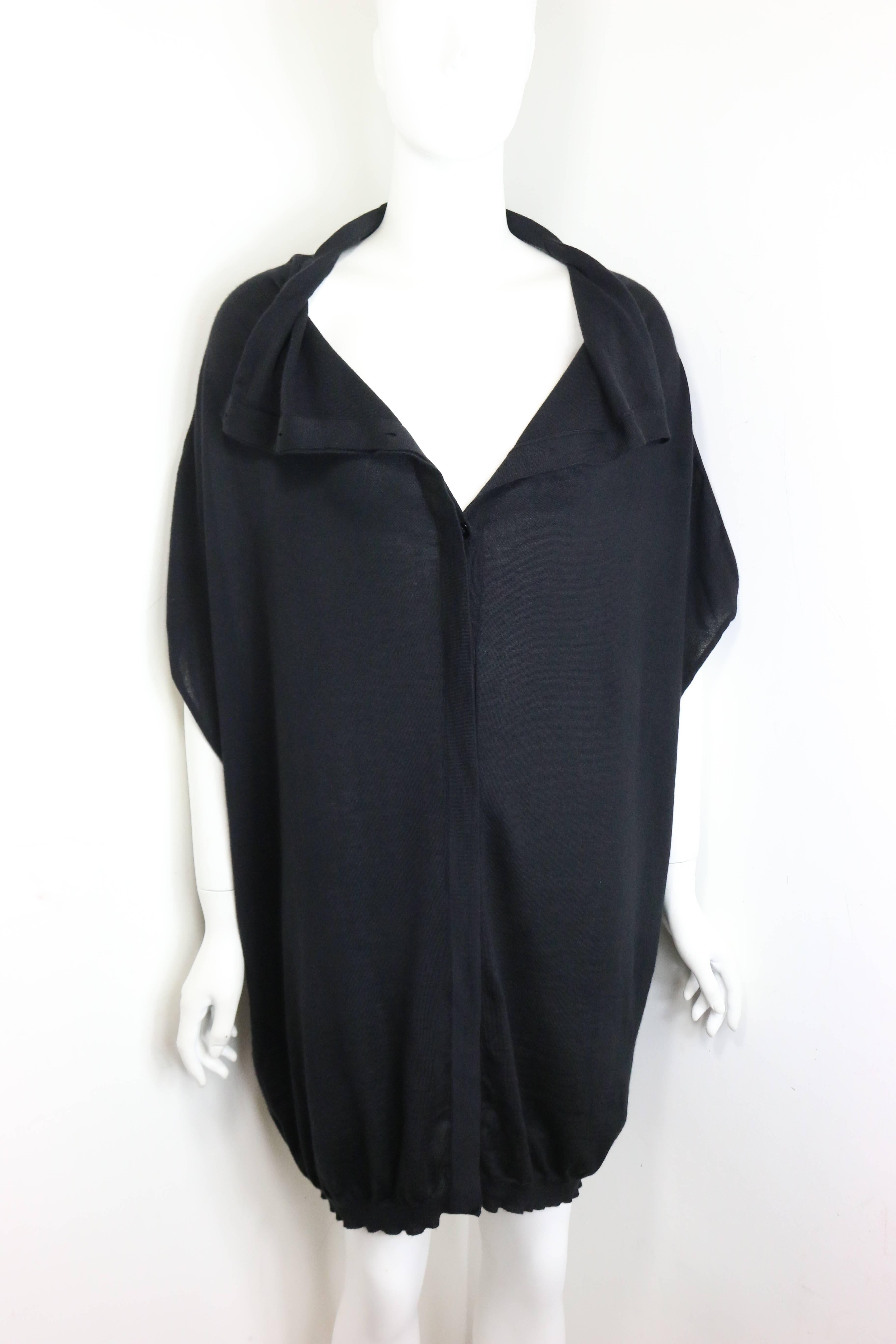 Jil Sander by Raf Simons Cashmere and Silk Sleeveless Oversize Top In Excellent Condition For Sale In Sheung Wan, HK