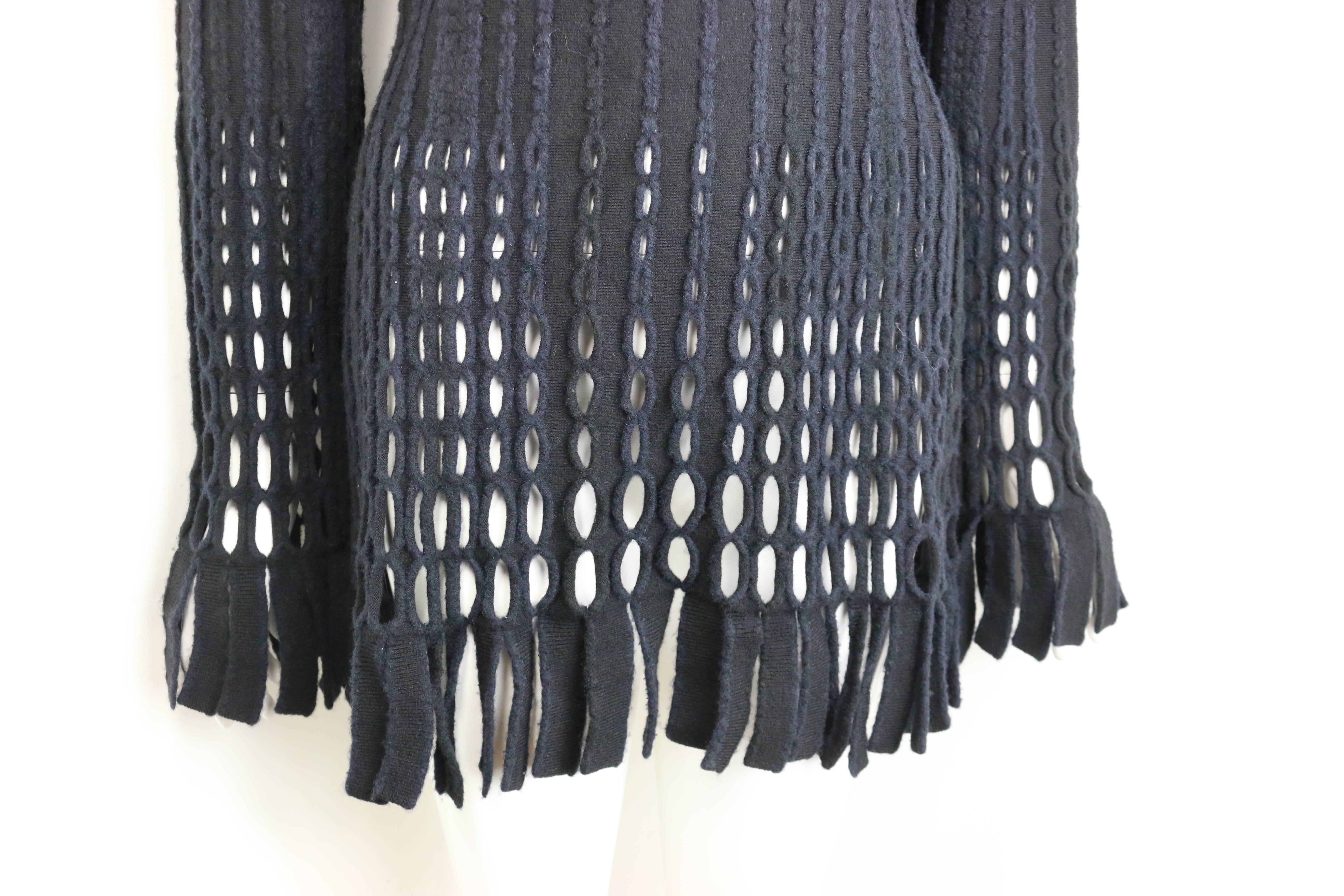 fringe knit dress