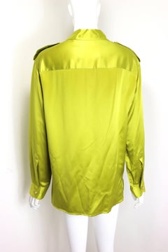Chanel Green Silk Shirt