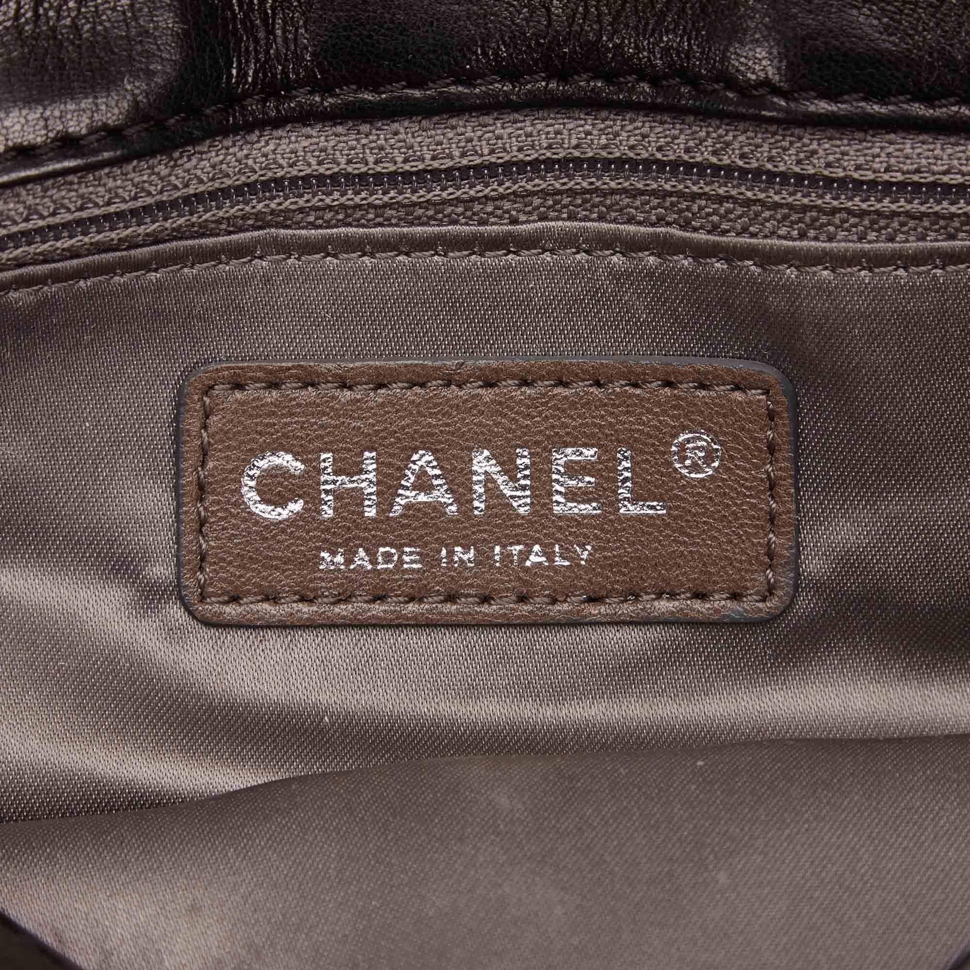 Women's Chanel Black Leather Silver 