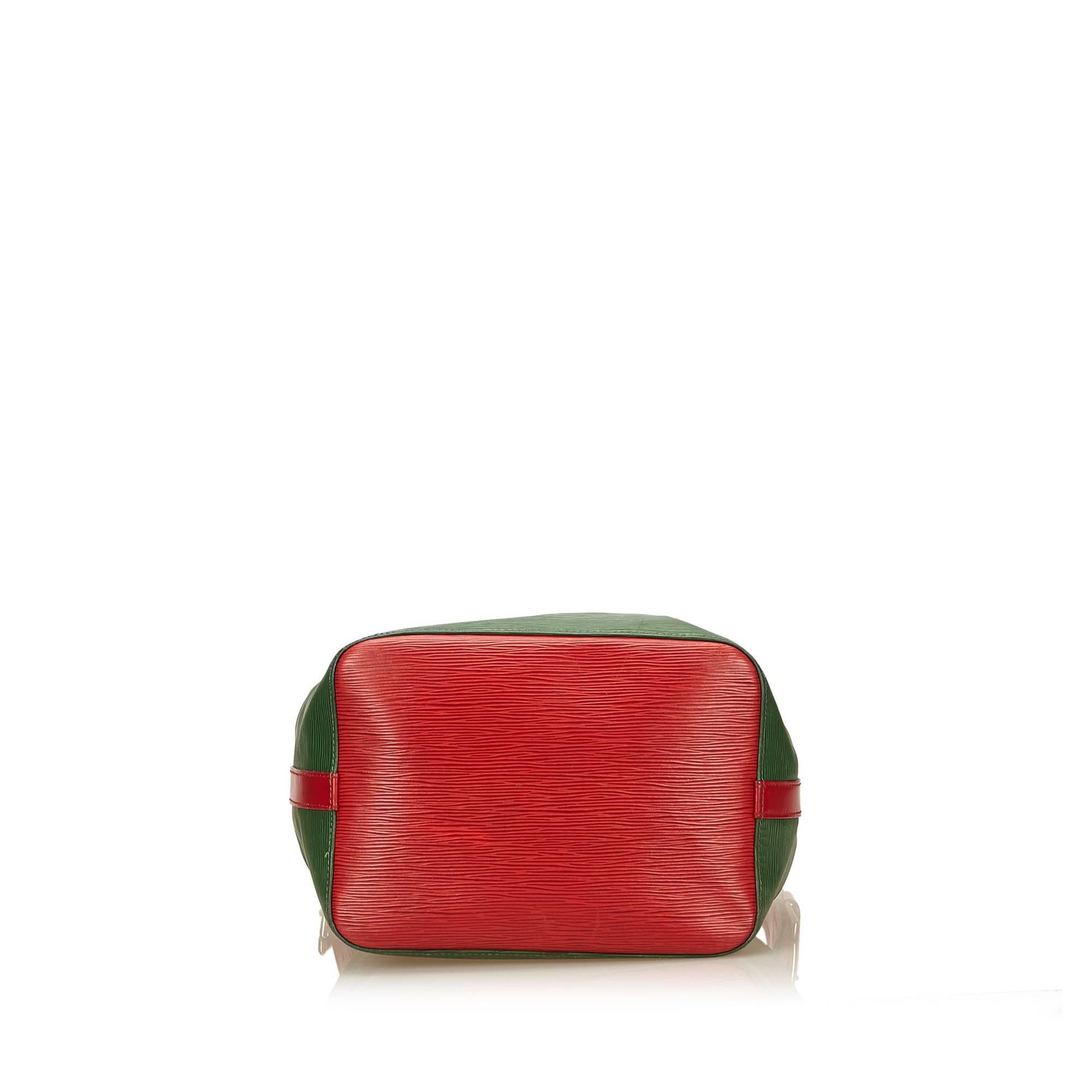 Women's Louis Vuitton Epi Bicolour Green x Red Petit Noe