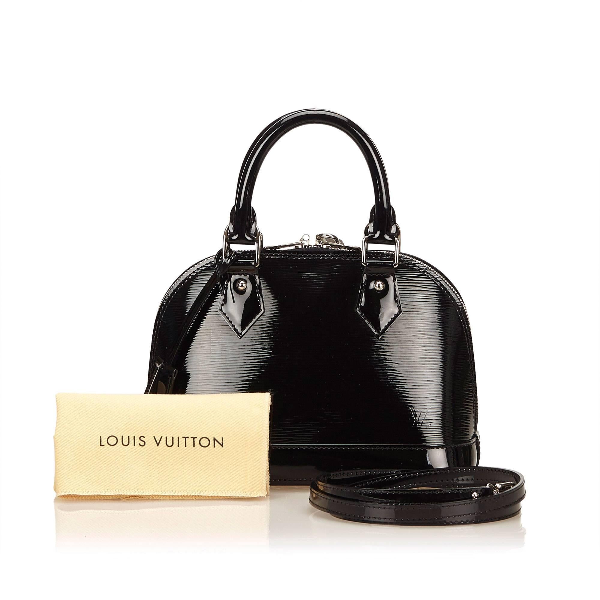 Louis Vuitton Black Epi Alma BB Shoulder Bag 2