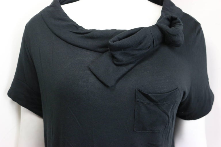 Red Valentino Black Cotton with Bow T-Shirt For Sale at 1stDibs