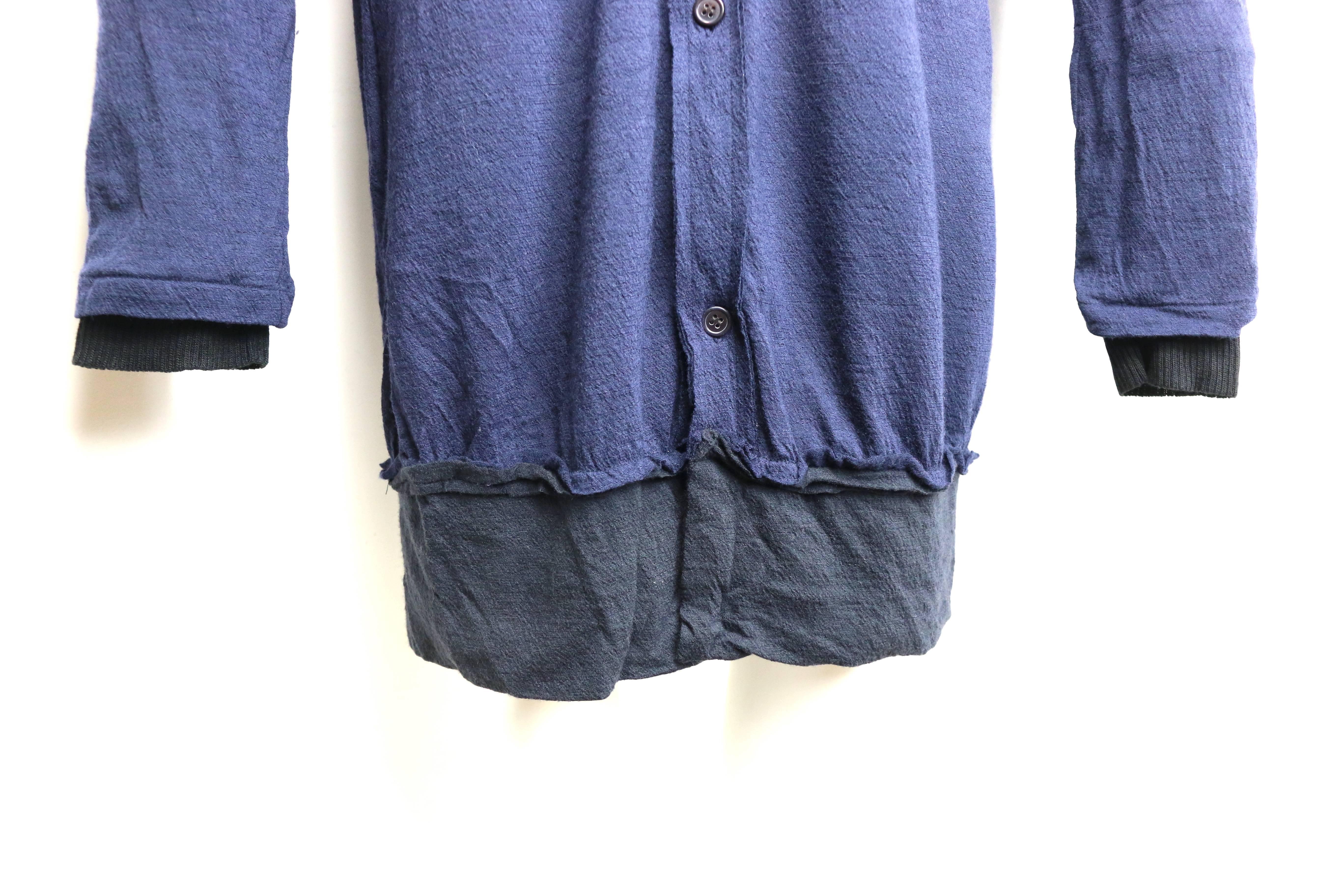 Purple Y's by Yohji Yamamoto Dark Navy Wool Long Sweater/Dress  For Sale