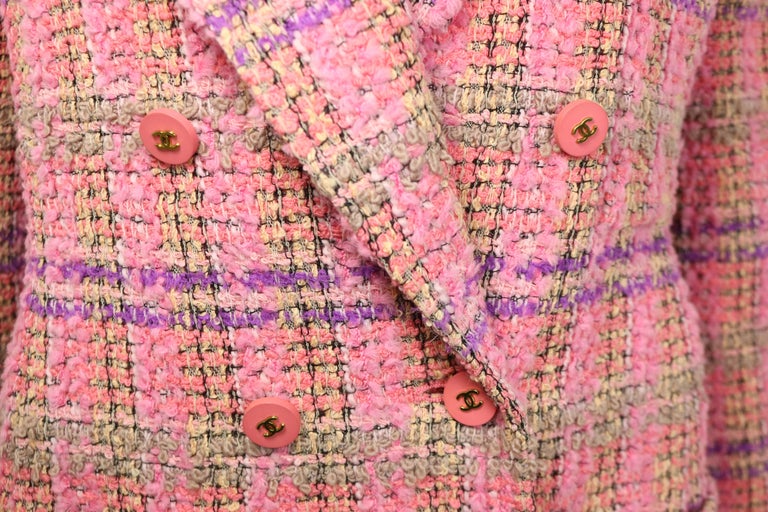 Chanel Pattern Print, Pink Tie-Dye Tweed Timeless Tote
