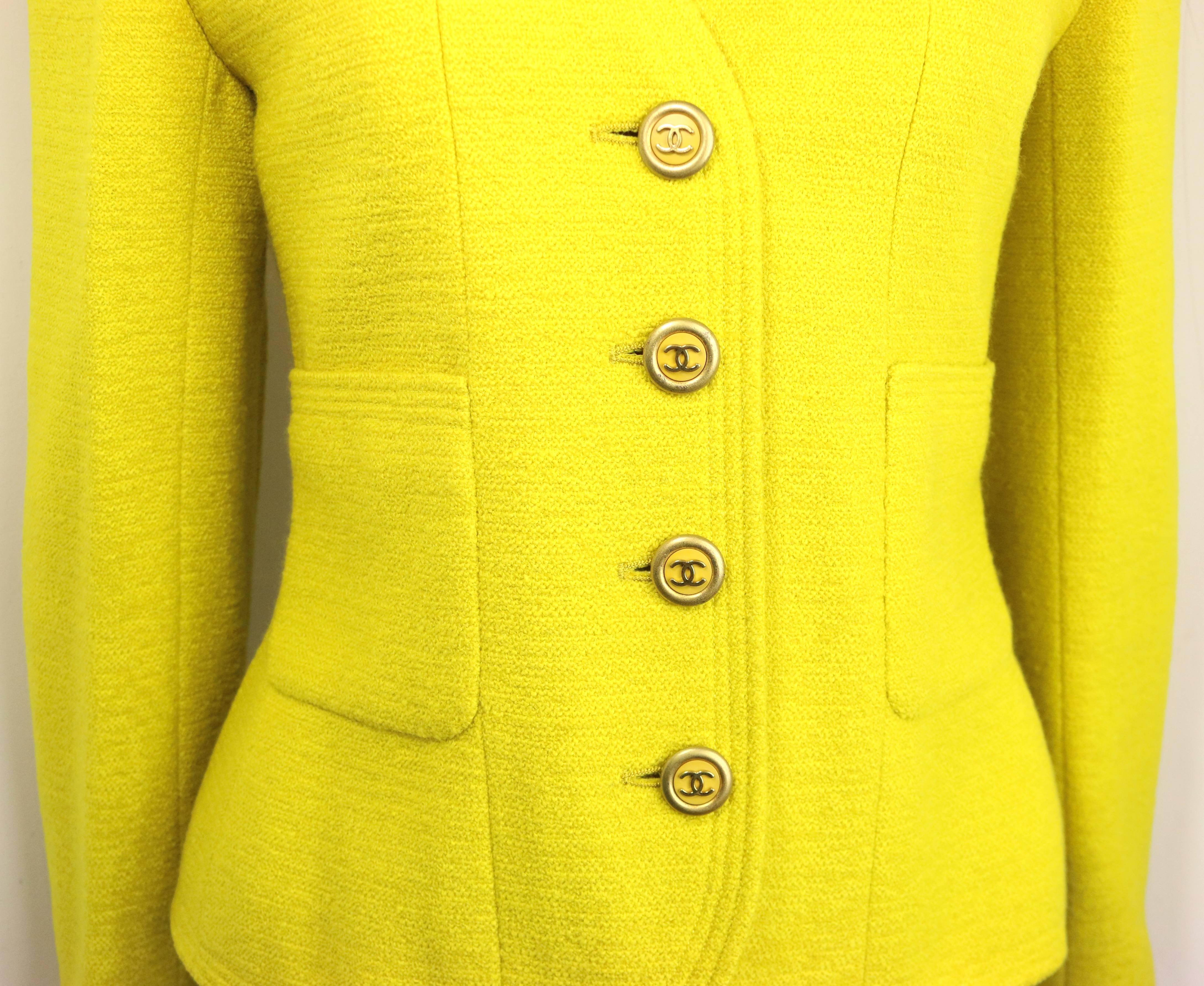 yellow chanel jacket