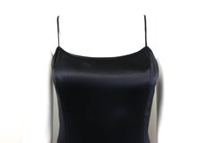 Chanel Black Spaghetti Strap Backless Silk Maxi Dress