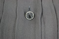 Chanel Black Silk See Through Long Sleeves Blouse