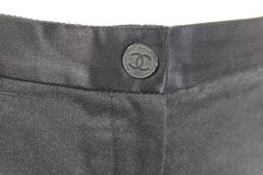 Chanel Black Jeans with Silk Tied Bows