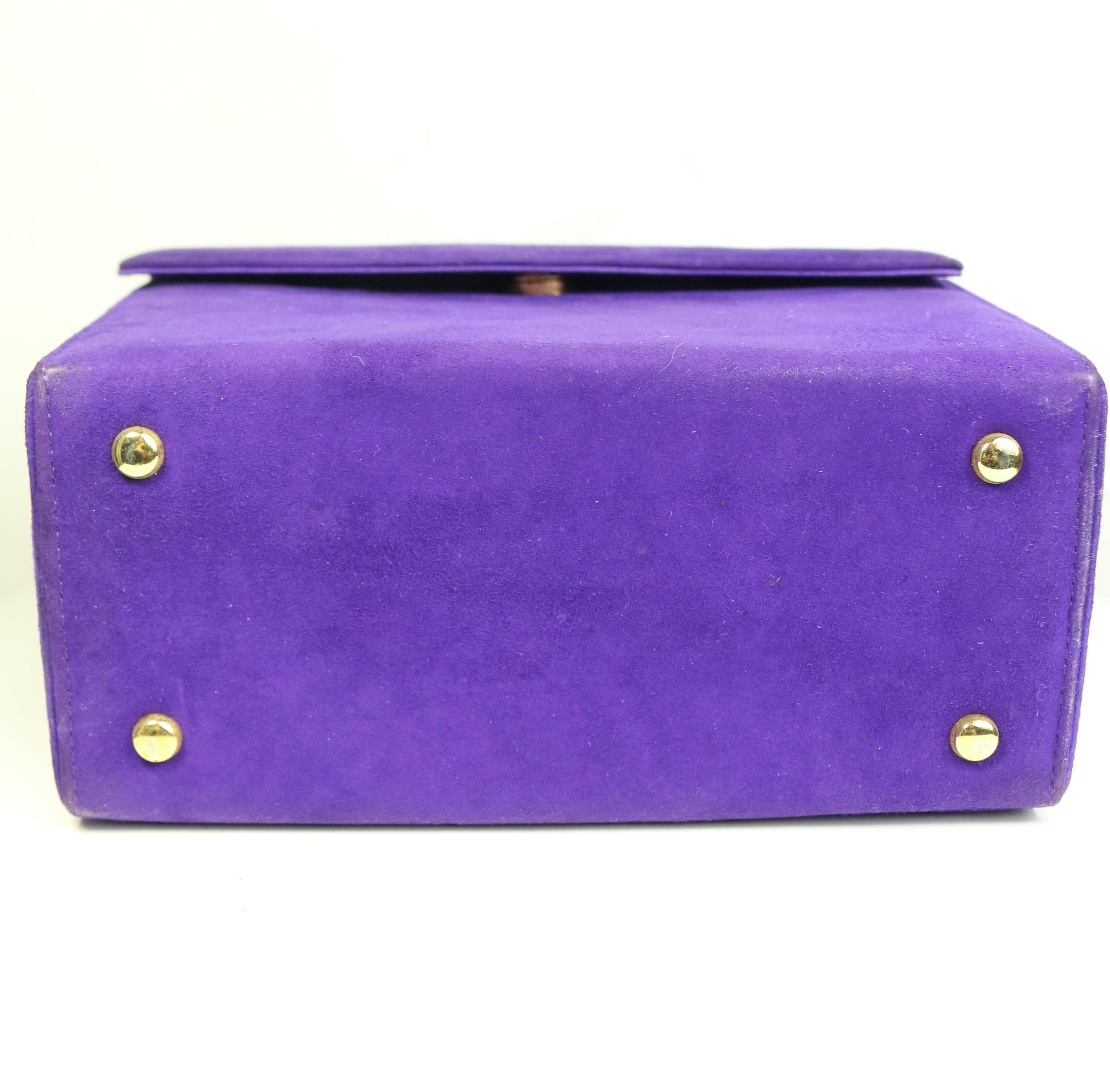 Women's Baldinini Purple Suede Box Handbag