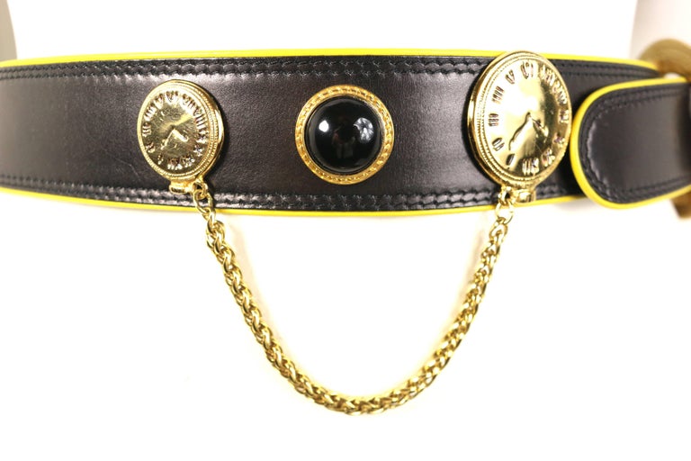 Escada Clock Belt For Sale at 1stDibs
