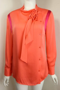Ports Orange Silk Button Shirt
