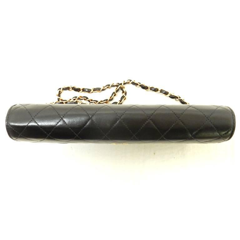 Chanel Black Quilted Lambskin Leather Flap Shoulder Bag 2