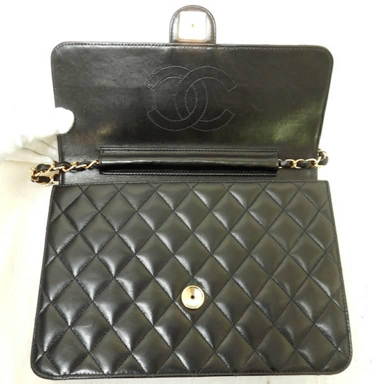 Chanel Black Quilted Lambskin Leather Flap Shoulder Bag 3