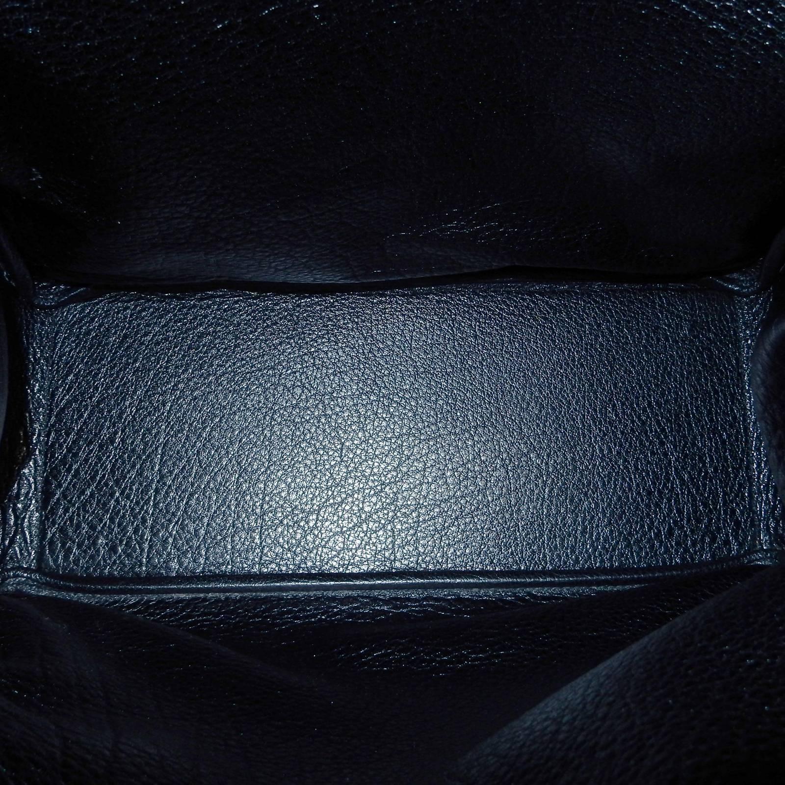 Hermes Black Calf Leather Tote Bag  2