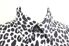 Gianni Versace Couture White and Black Dalmatian Print Cotton Shirt