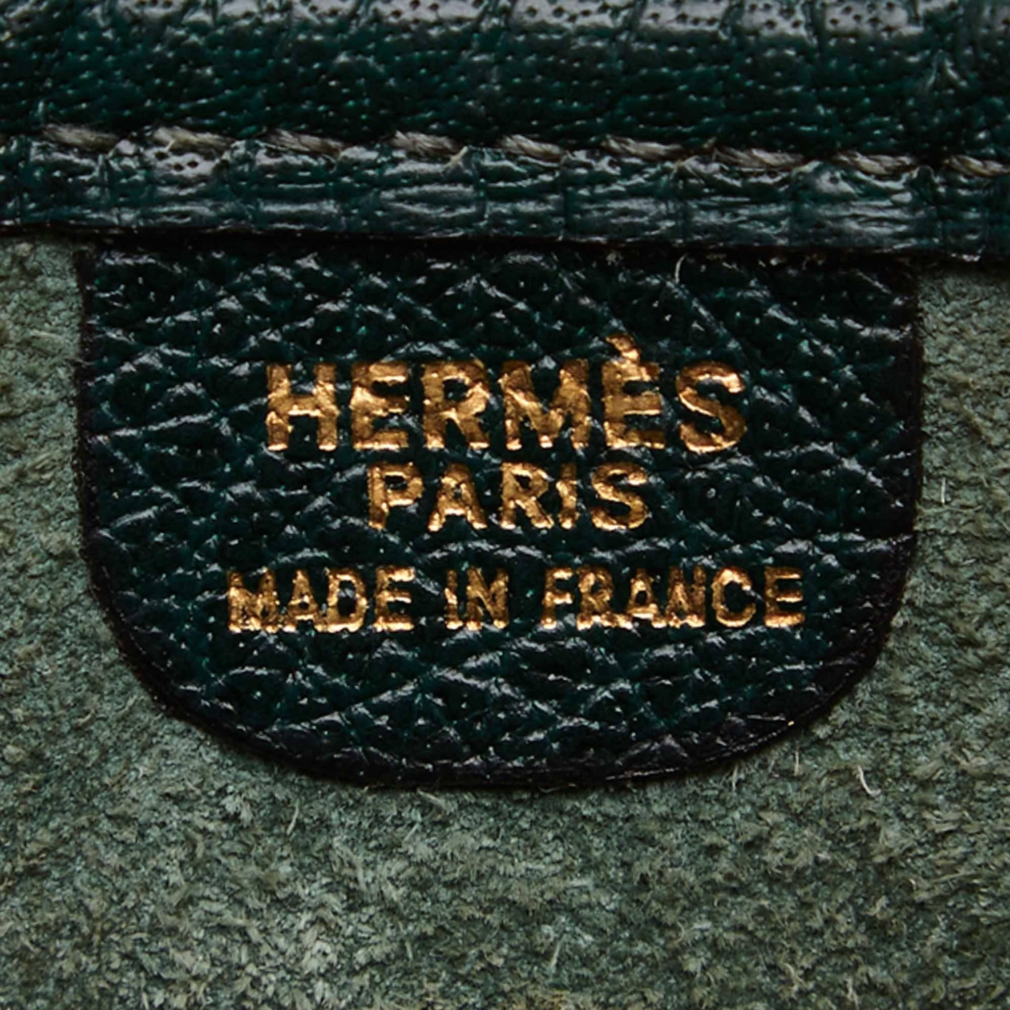 Hermes Green Leather Vespa PM Shoulder Bag 2
