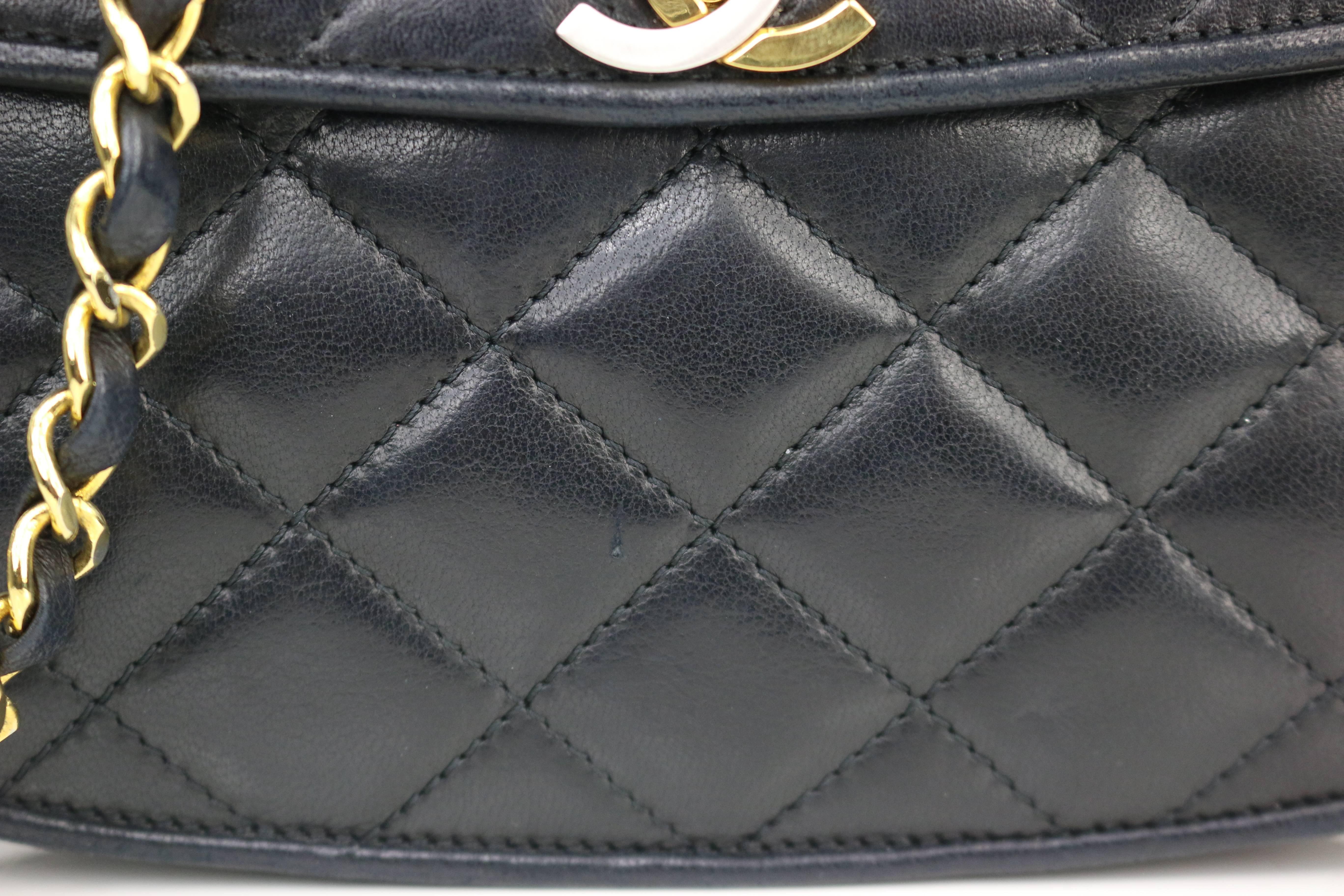 Chanel Semi-Circle Black Quilted Lamb Leather Paris Limited Edition Shoulder Bag 10