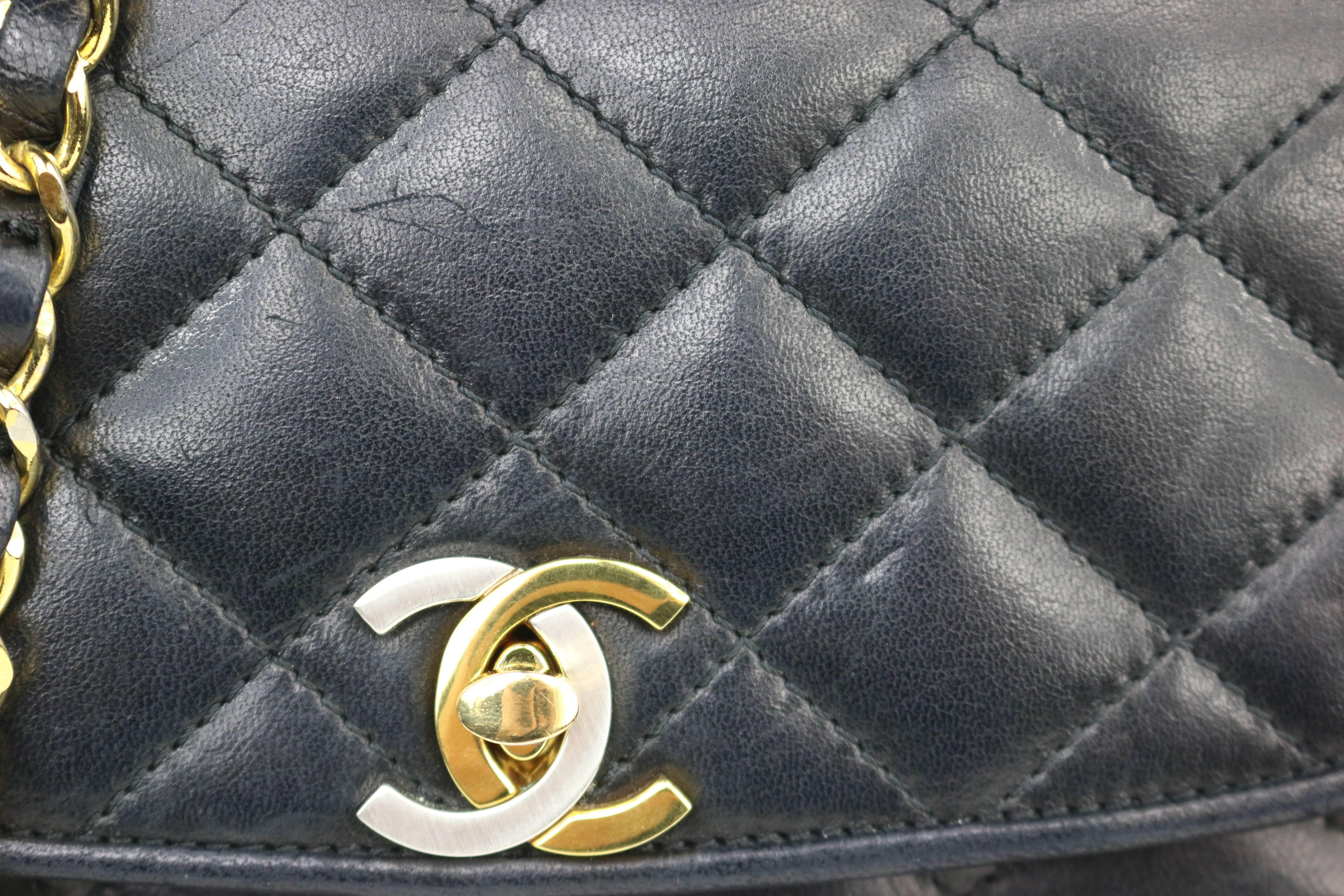 Chanel Semi-Circle Black Quilted Lamb Leather Paris Limited Edition Shoulder Bag 11