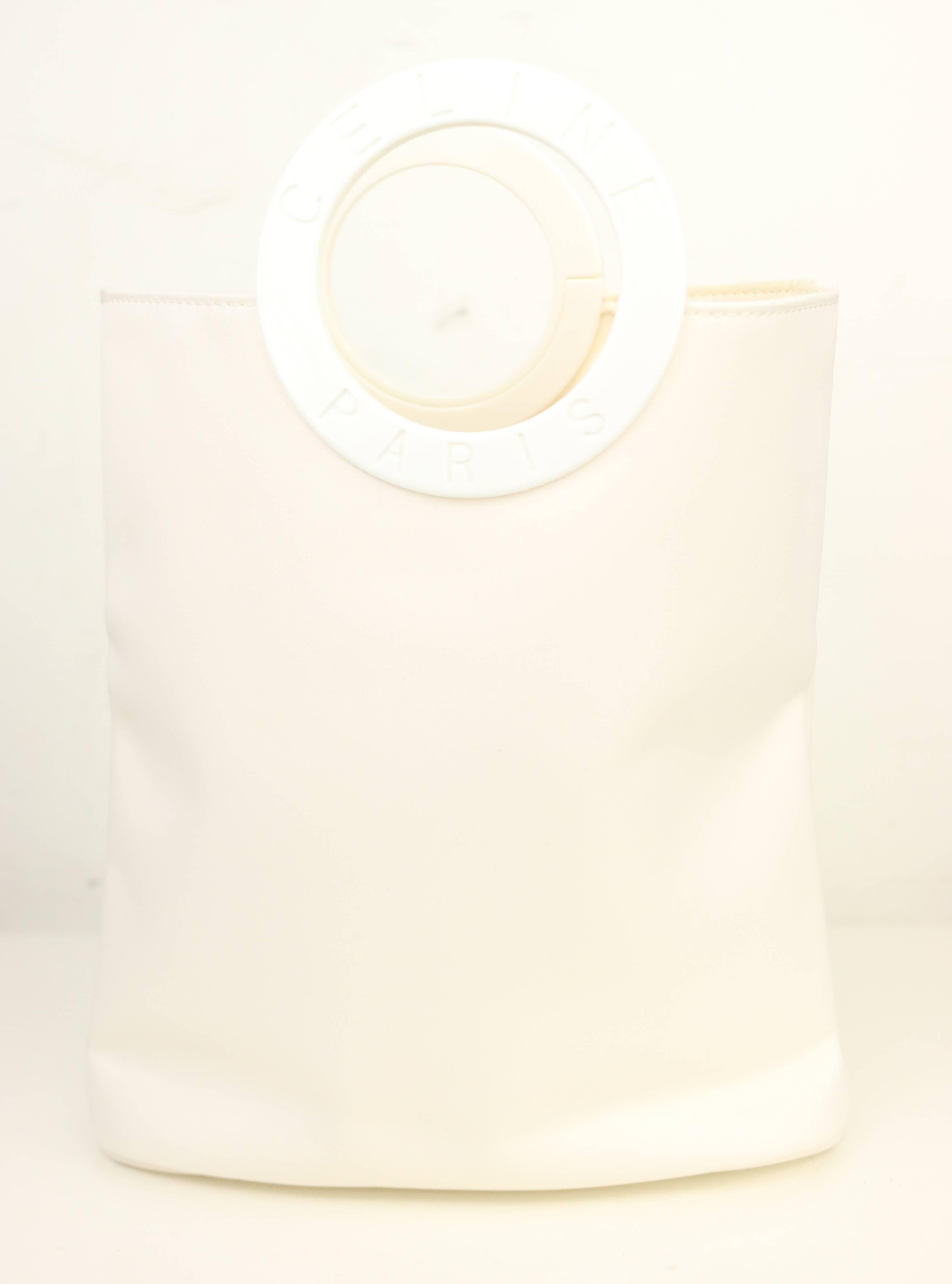 Celine White Mini Handbag In Excellent Condition In Sheung Wan, HK