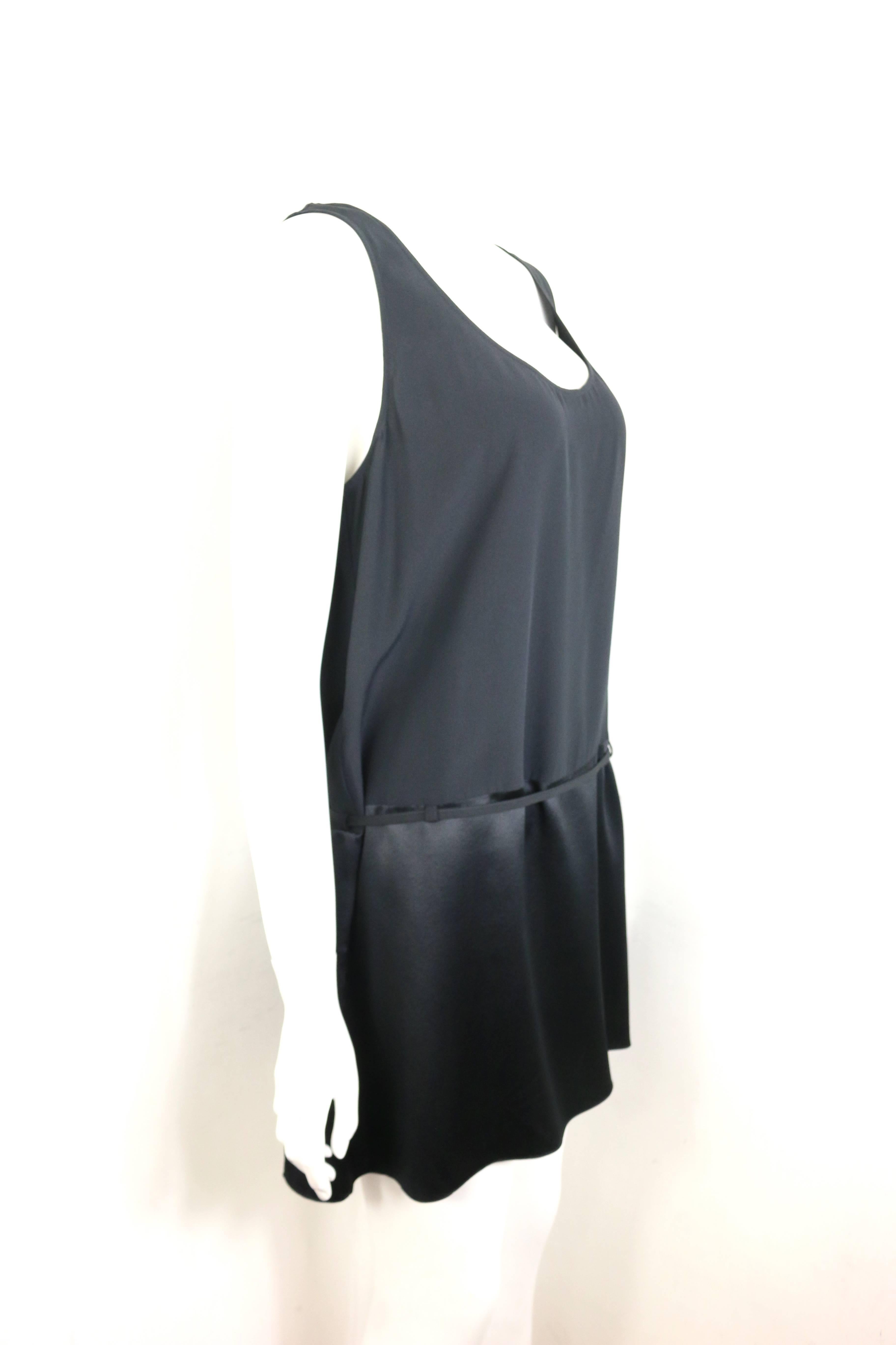 Chanel Black Silk Sleeveless Round Neck Tunic For Sale at 1stDibs ...