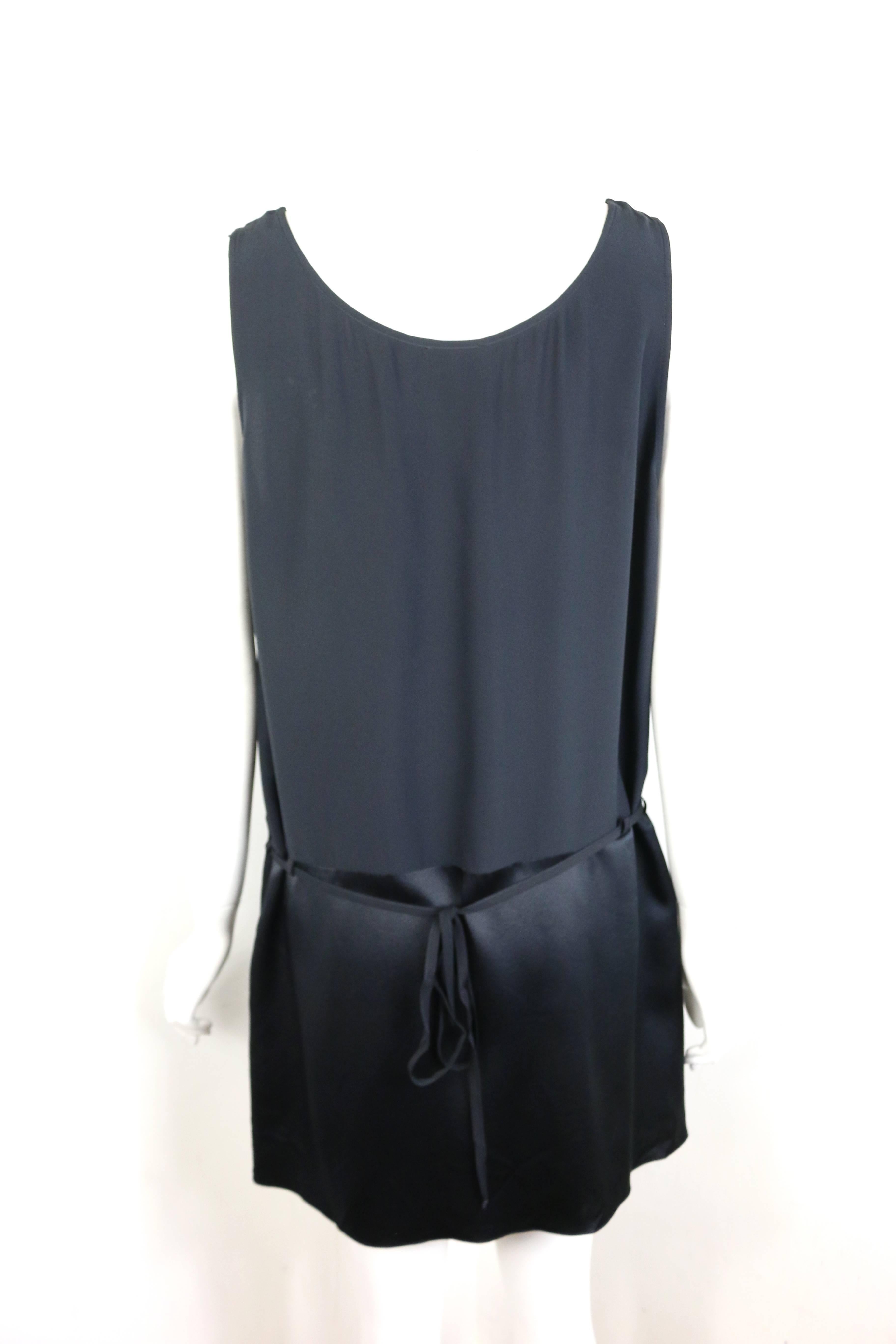 Women's Chanel Black Silk Sleeveless Round Neck Tunic  For Sale