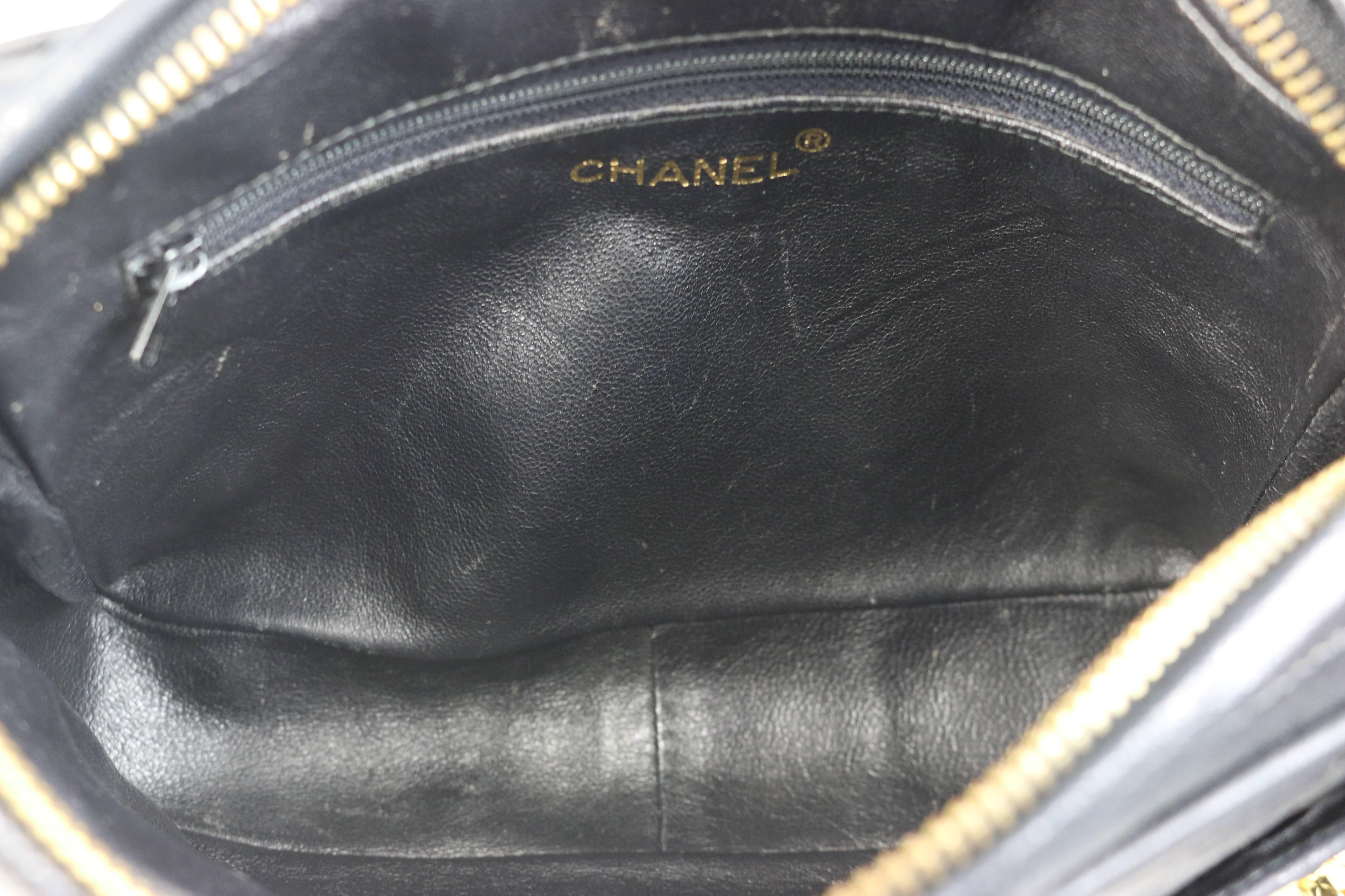 Chanel Black Quilted Lambskin Tassel with Gold Toned Chain Shoulder Bag  4