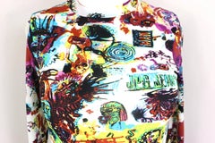 Jean Paul Gaultier Jeans Colourful Print White Long Sleeves T-Shirt