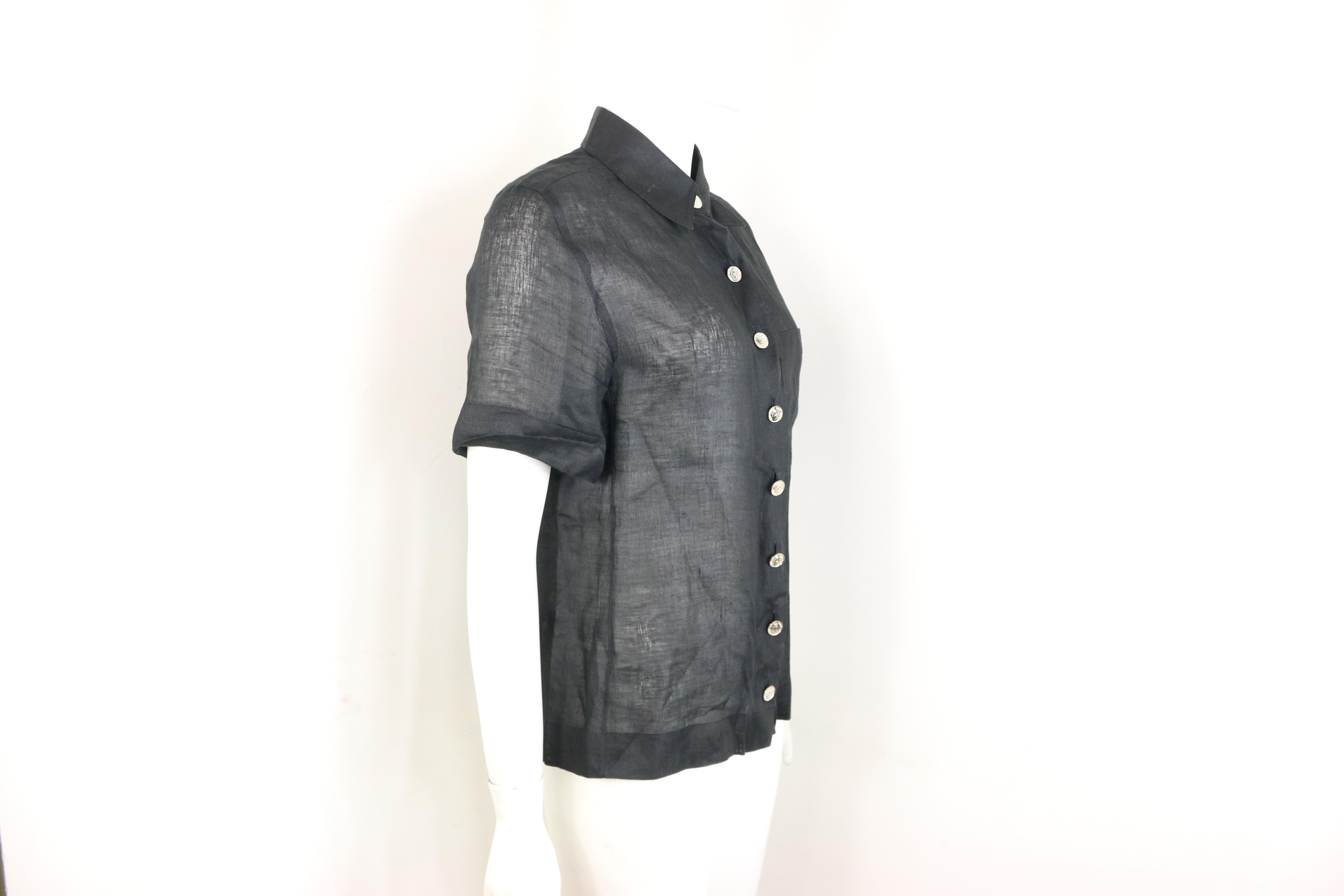 chanel collar shirt