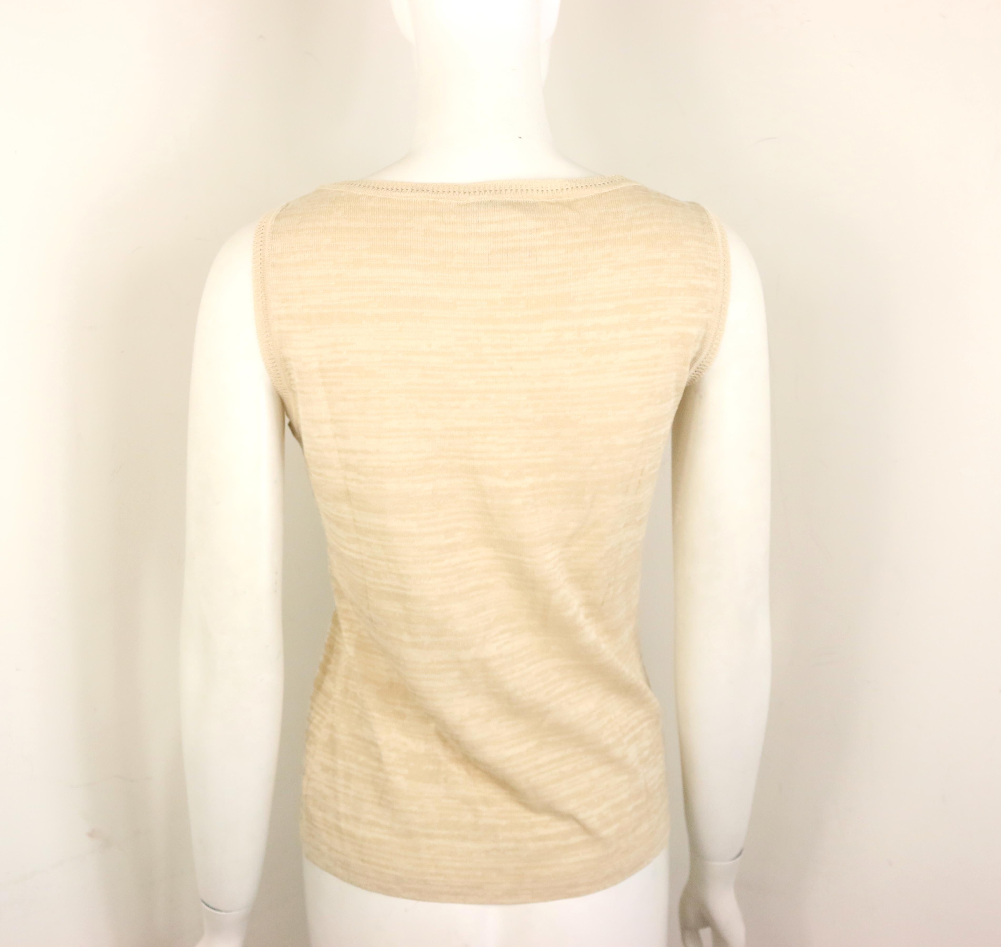 chanel beige tank top