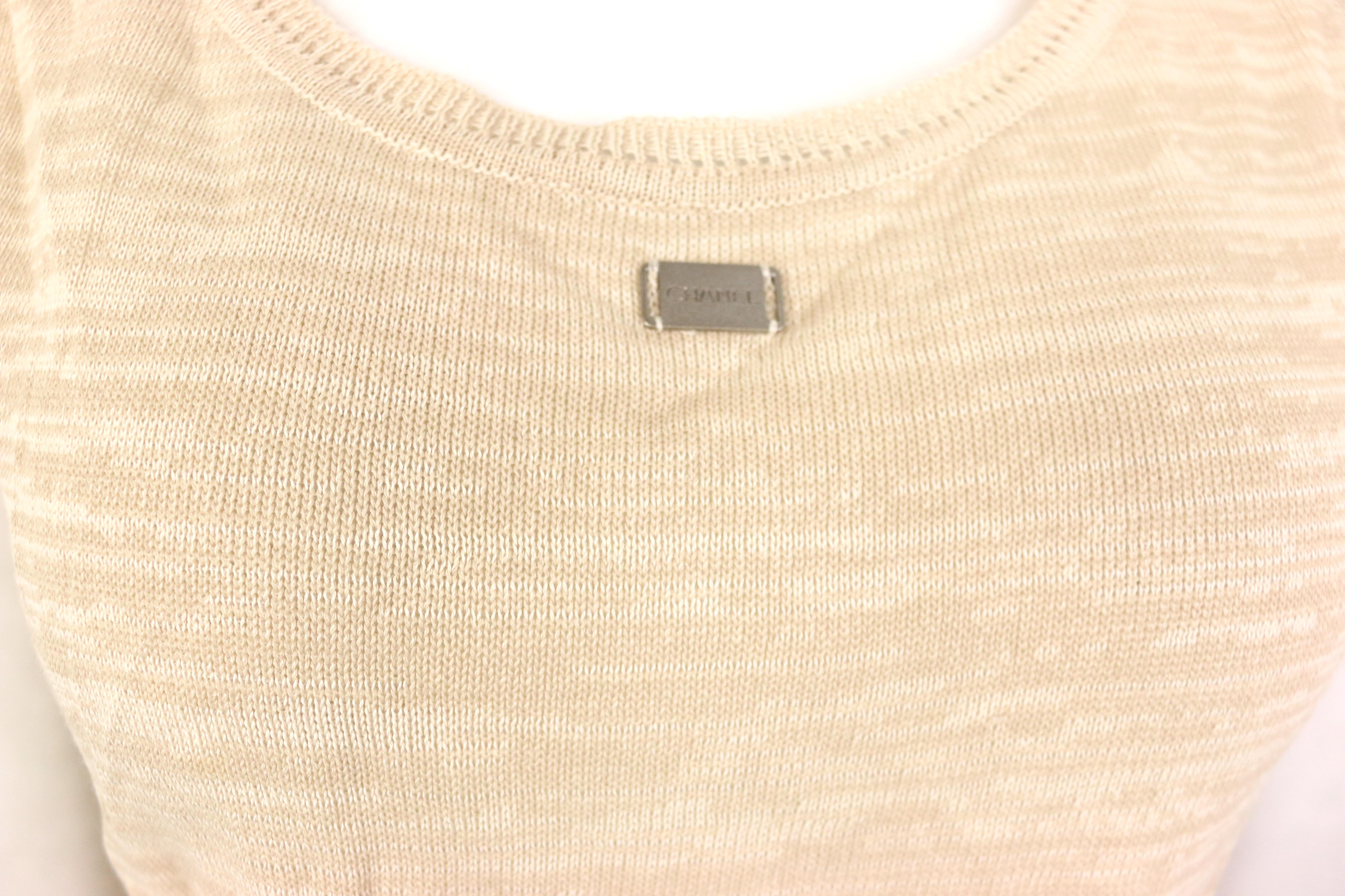 chanel tank top beige