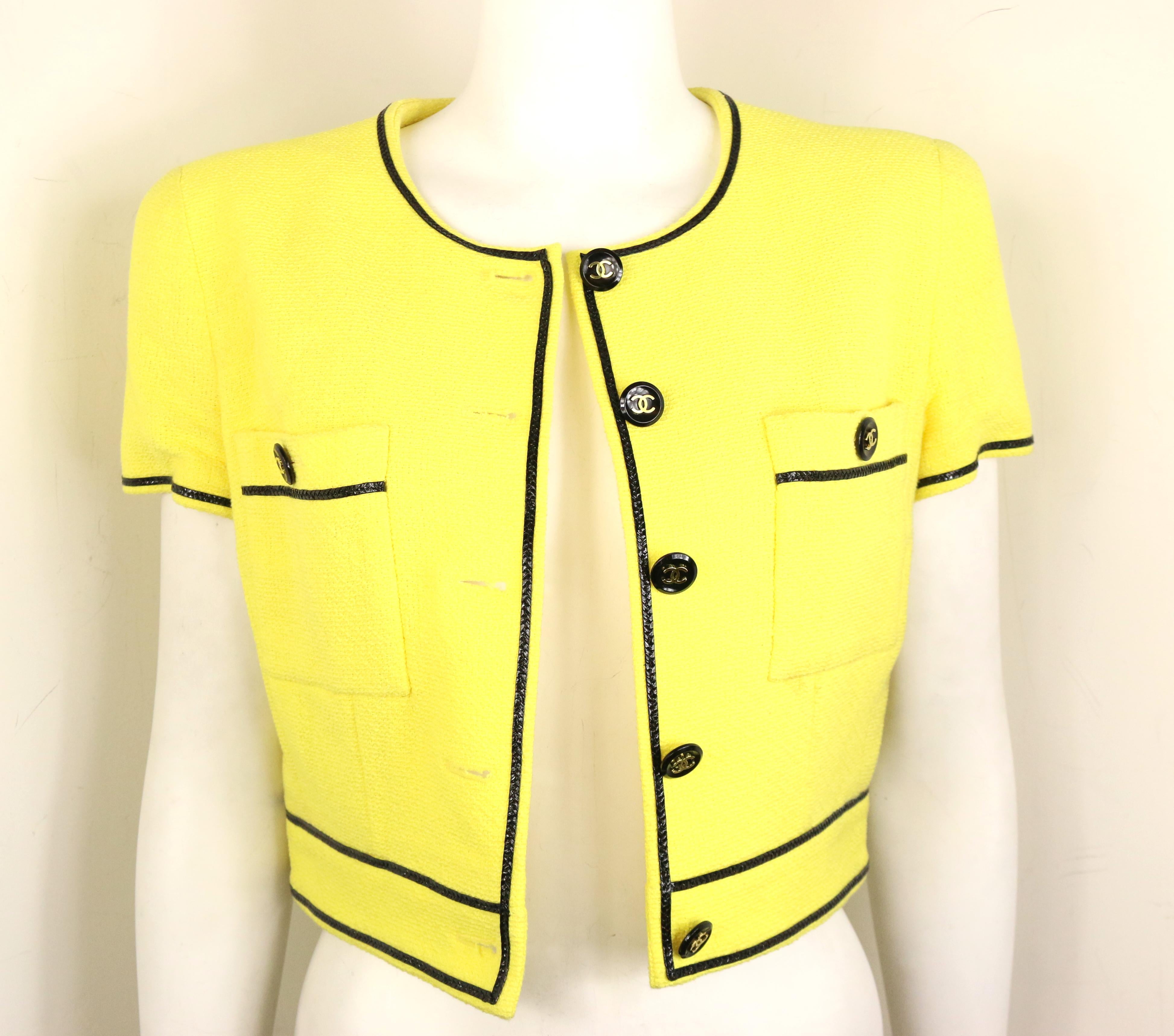 yellow short sleeve jacket