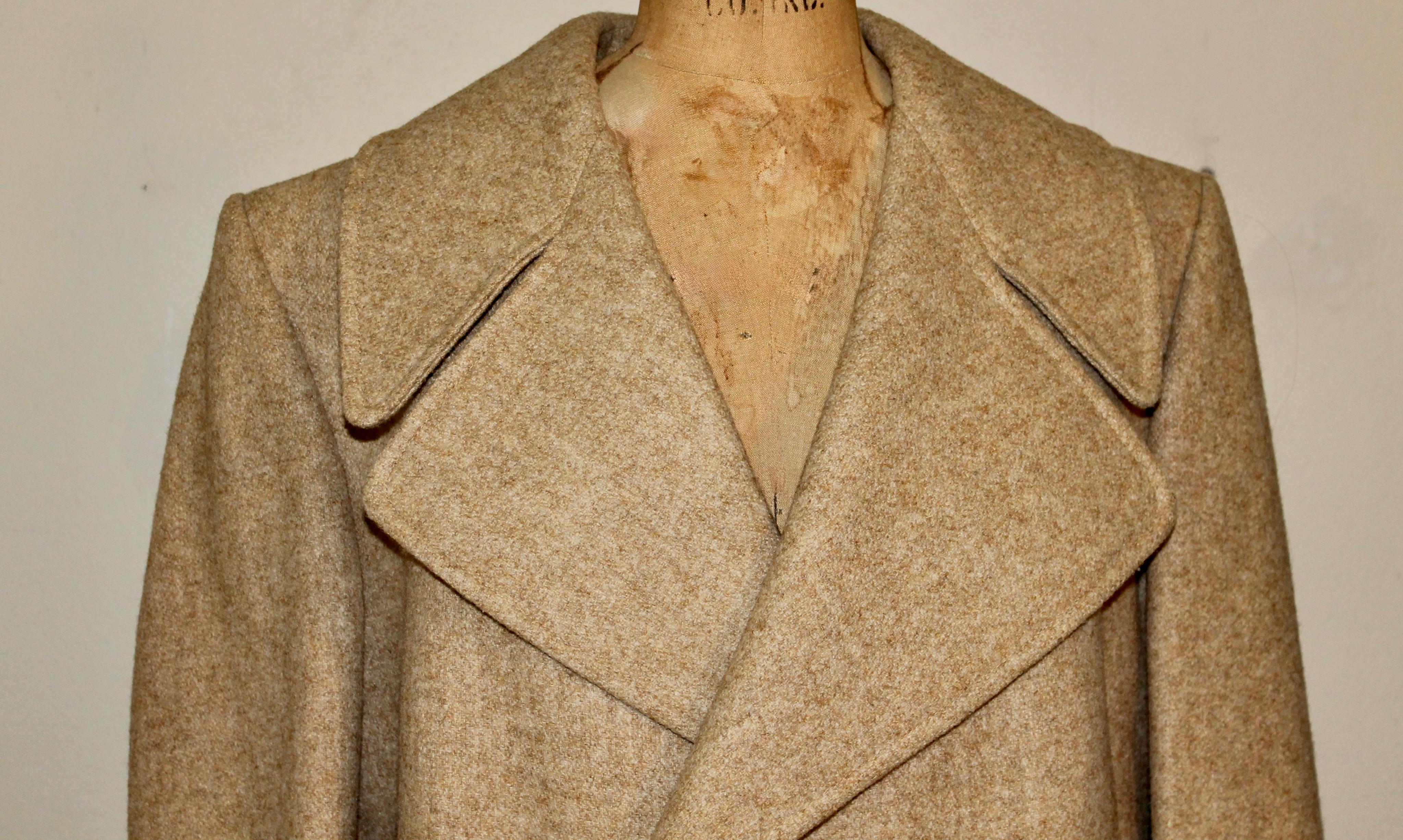 Pierre Cardin Cappotto di lana marrone scuro in vendita 4