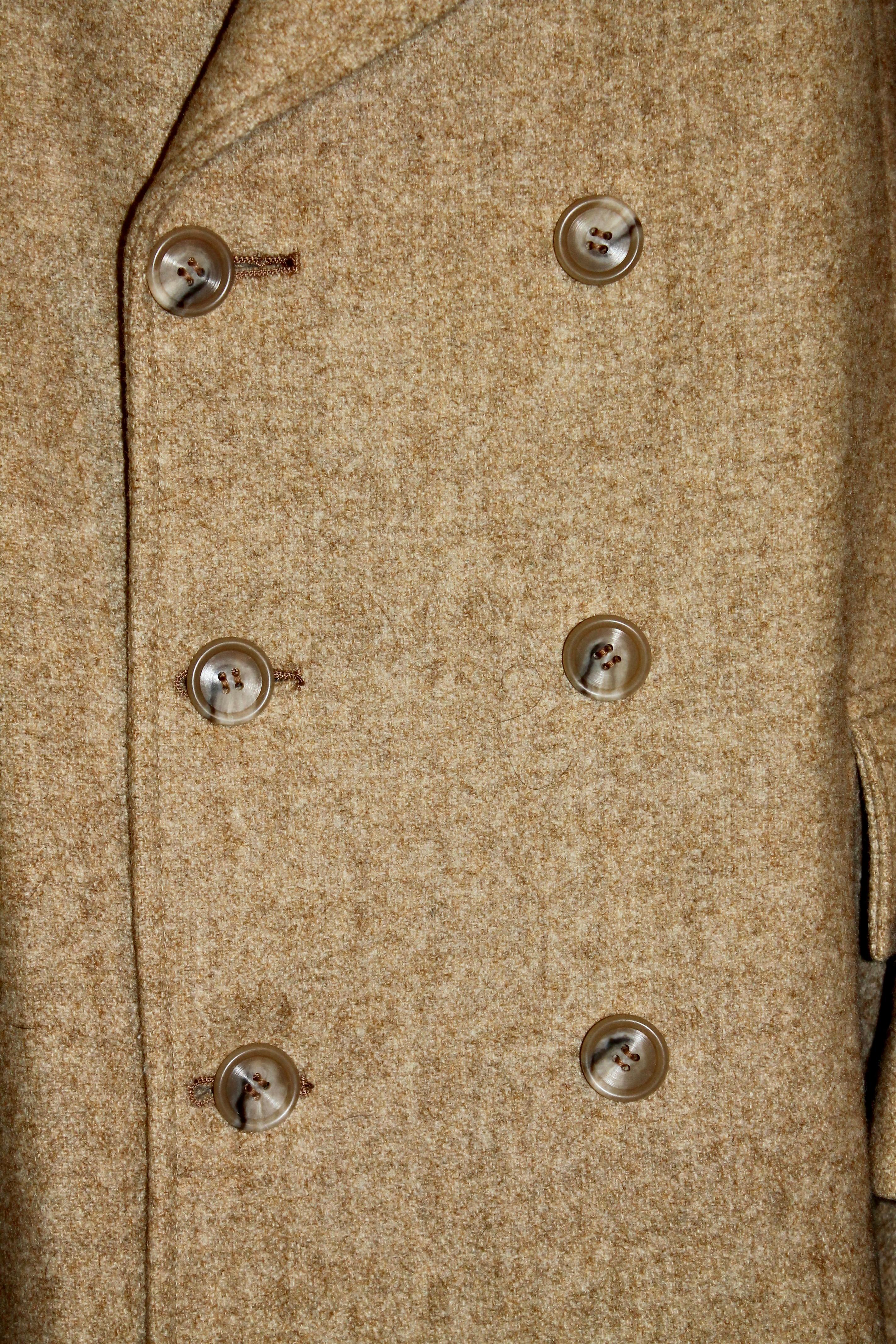 Pierre Cardin Cappotto di lana marrone scuro in vendita 5