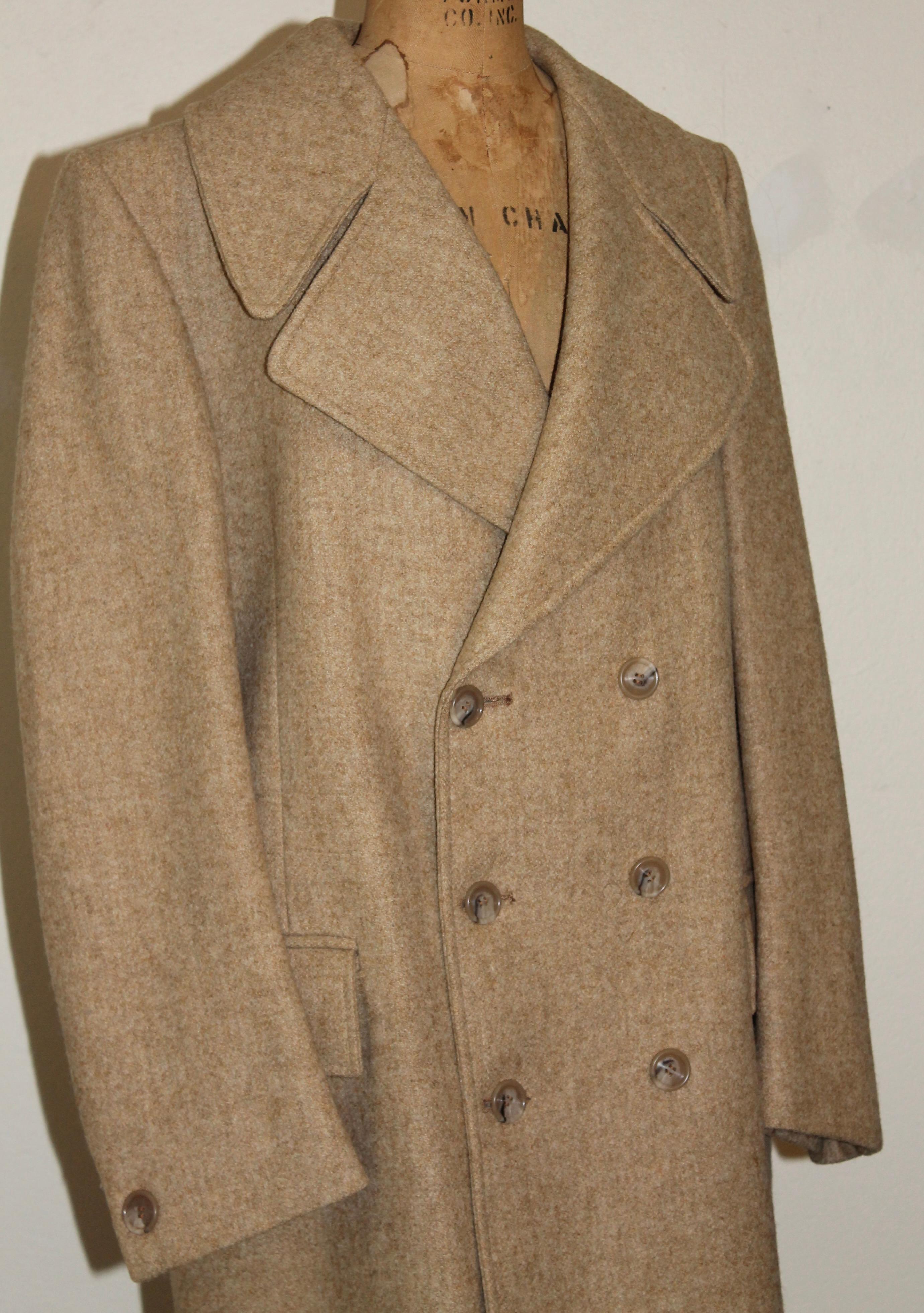 Pierre Cardin Cappotto di lana marrone scuro in vendita 6