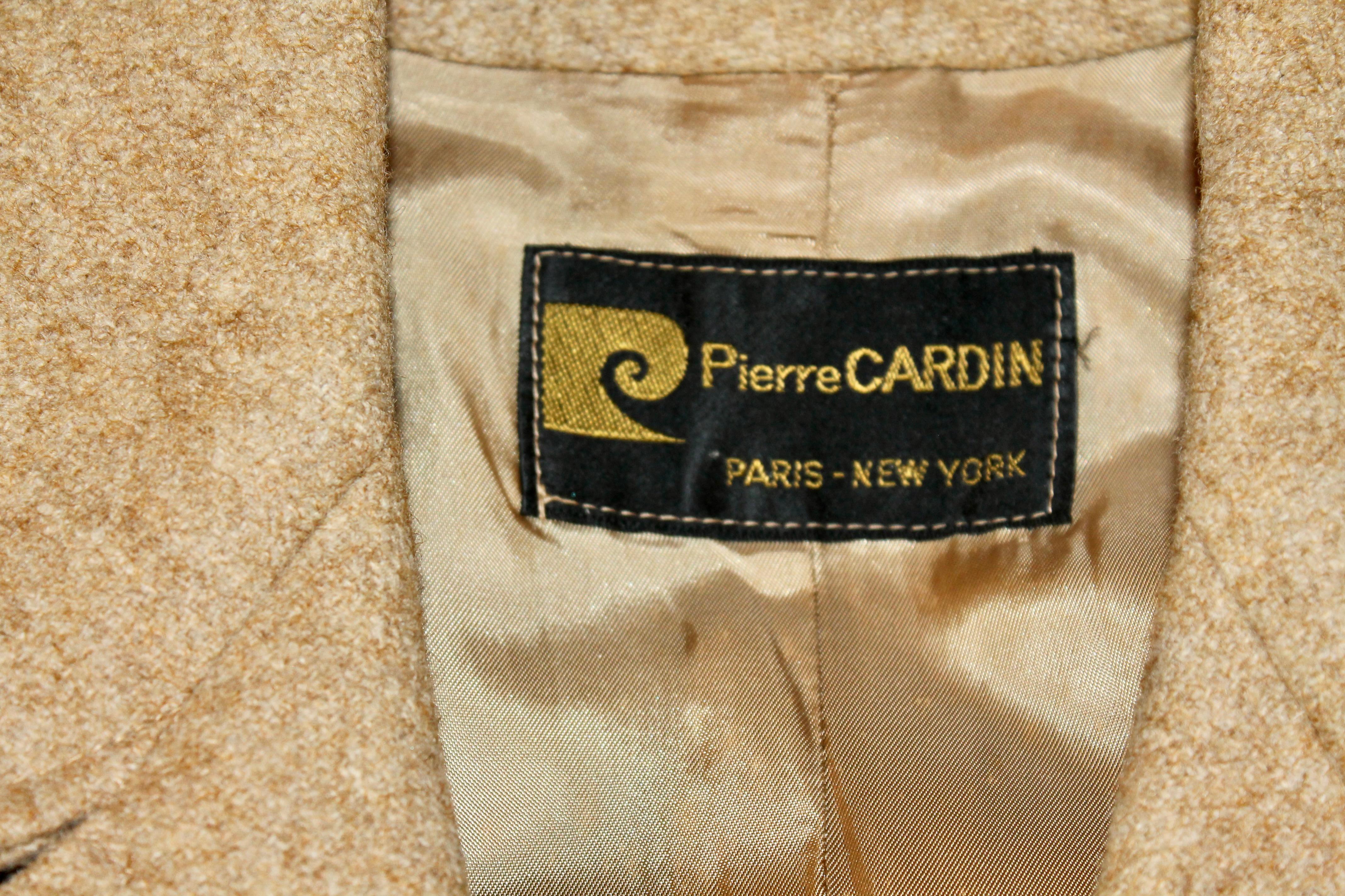 Pierre Cardin Cappotto di lana marrone scuro in vendita 7