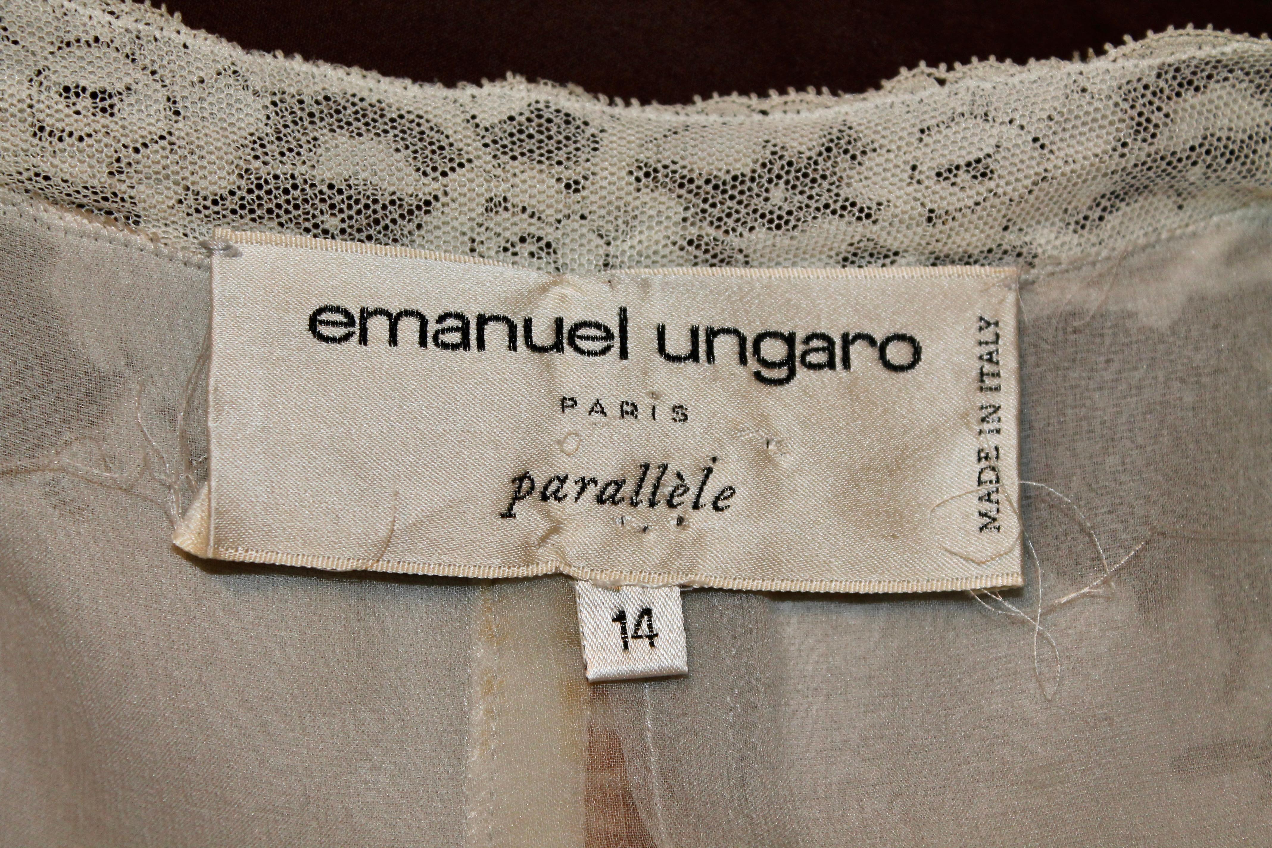 Camicetta in velluto Parallele di Emanuel Ungaro Paris in vendita 4