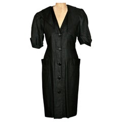 YSL Yves Saint Laurent Matched Sleeveless Black Dress and Bolero Jacket