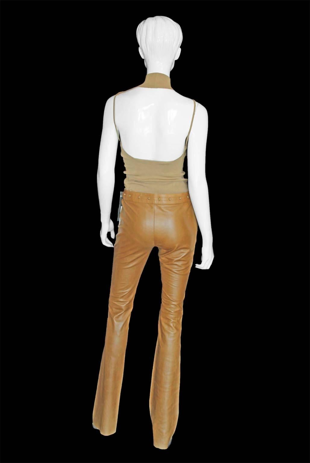 Total Dispersal! Gorgeous BNWT Tom Ford Gucci SS 2004 Leather Pants! In New Condition In Melbourne, AU