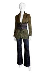 Iconic Tom Ford Gucci FW 02 Silk Kimono Jacket, Pants & Obi In Italian Size 42!