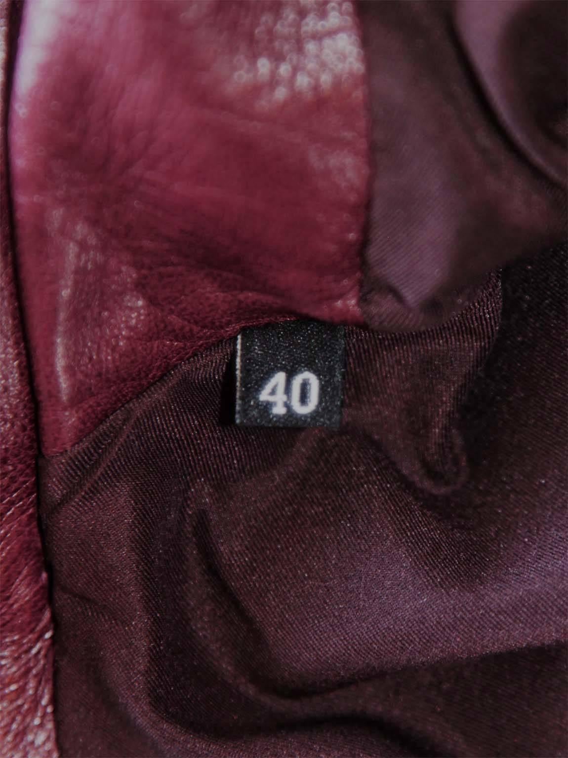  The Dreamiest Tom Ford Gucci FW 2003 Maroon Red Leather Corseted Moto Jacket! 4