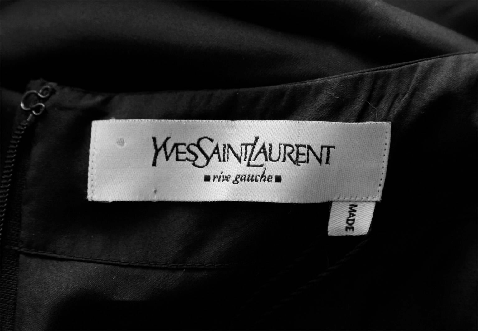 Women's Free Shipping: Black Silk Tom Ford YSL Rive Gauche 2002 Safari Collection Dress!
