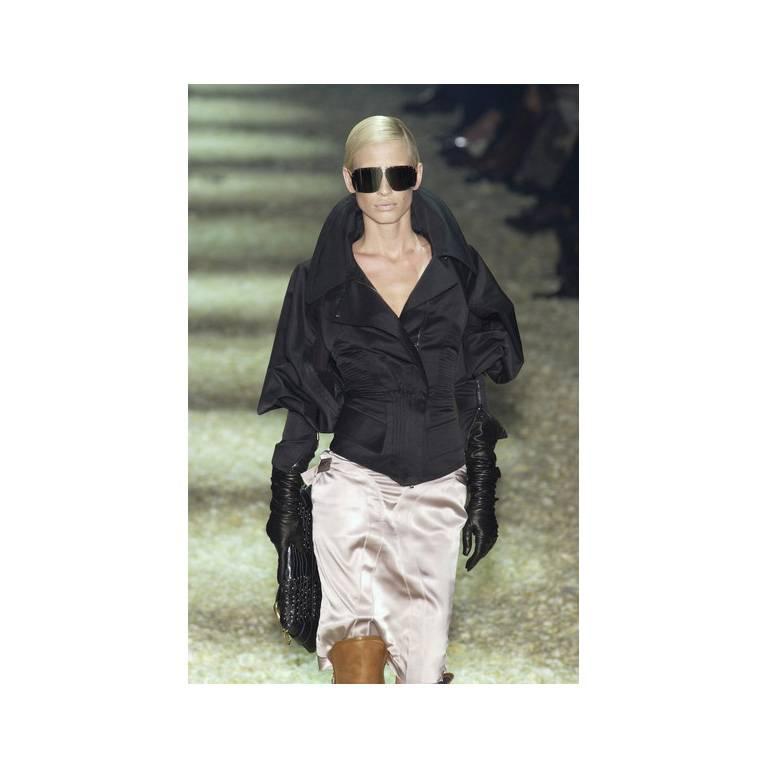 Free Shipping: Rare Tom Ford Gucci FW 2003 Silk Runway Corset Blouse & Skirt! 40 2