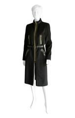 Free Shipping: Tom Ford Gucci FW 2001 Collection Black Wool Cashmere Coat! IT 44