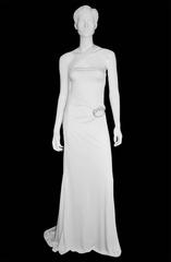 Free Shipping:Rare & Iconic Tom Ford Gucci FW 2004 Collection White Dragon Gown!