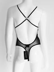 Free Shipping: Rare & Iconic Tom Ford Gucci SS 1998 Black Mesh "GG" Bodysuit! 42