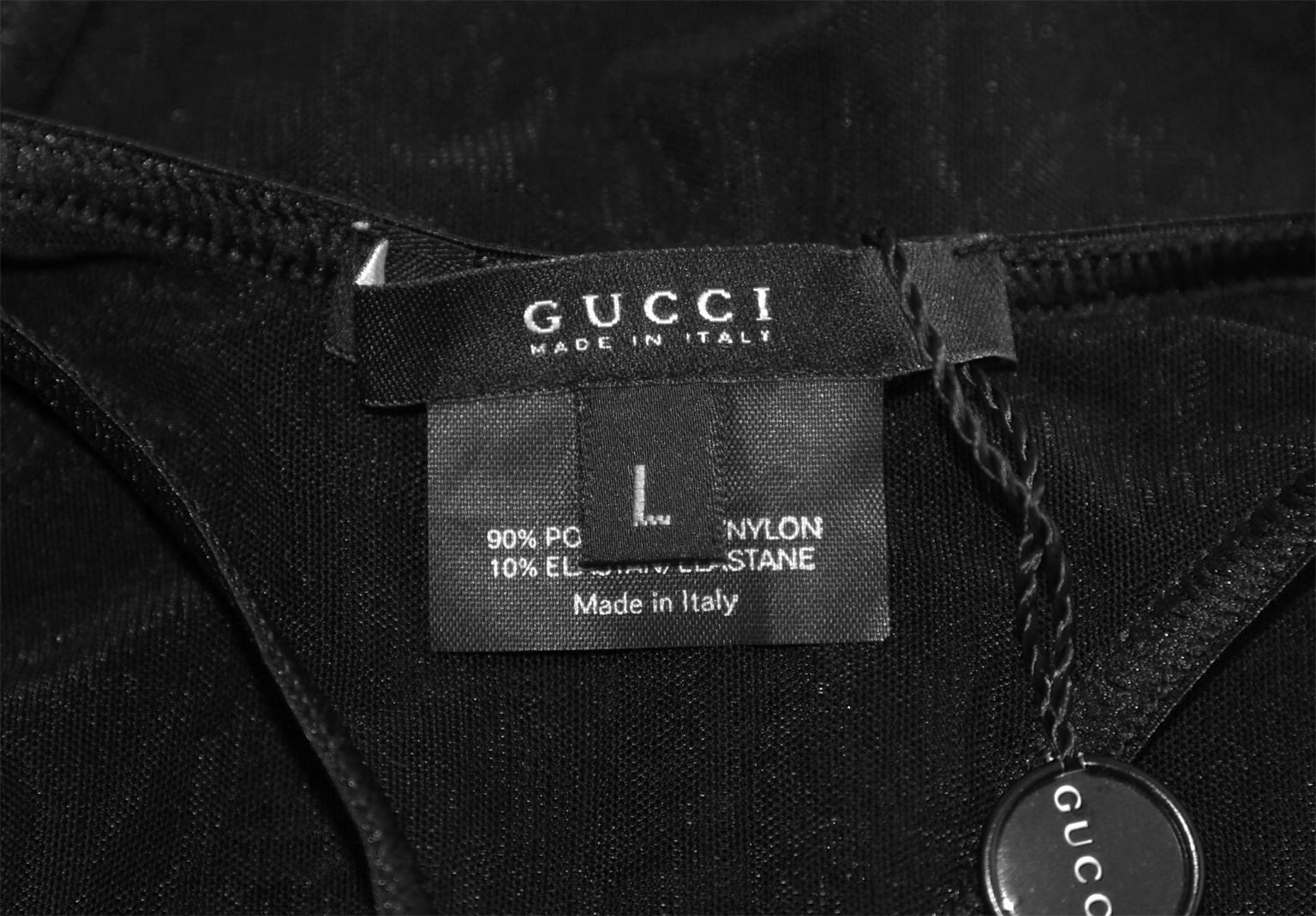 Free Shipping: Rare & Iconic Tom Ford Gucci SS 1998 Black Mesh 
