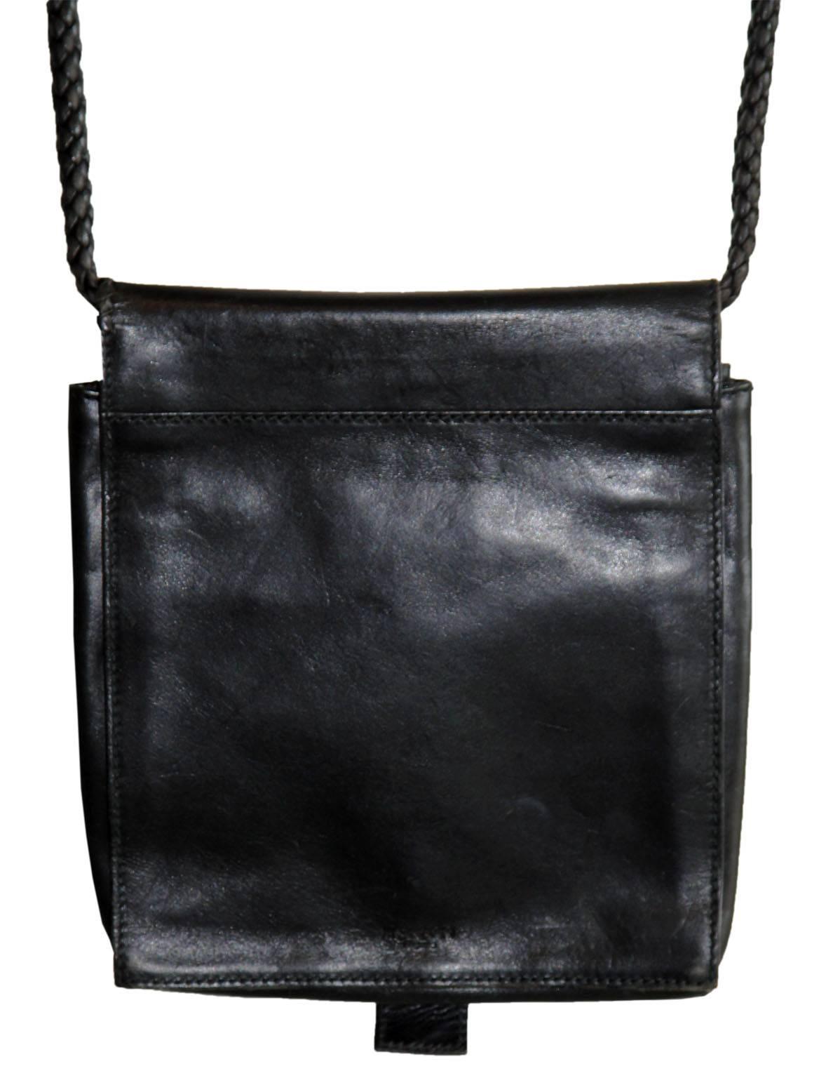 Iconic Tom Ford YSL Rive Gauche FW 2001 Gypsy Collection Black Leather Boho Bag! In Good Condition In Melbourne, AU