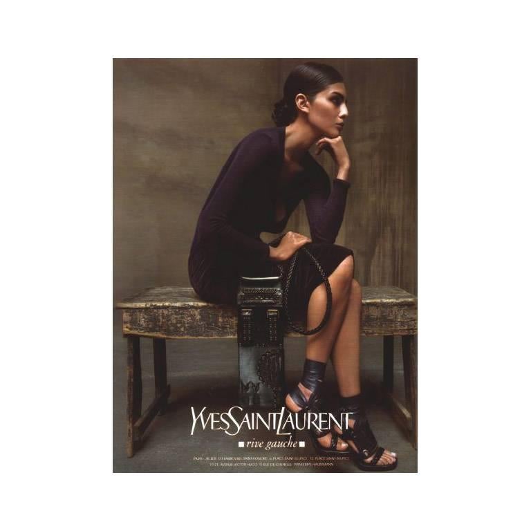 Women's Iconic Tom Ford YSL Rive Gauche FW 2001 Gypsy Collection Black Leather Boho Bag!